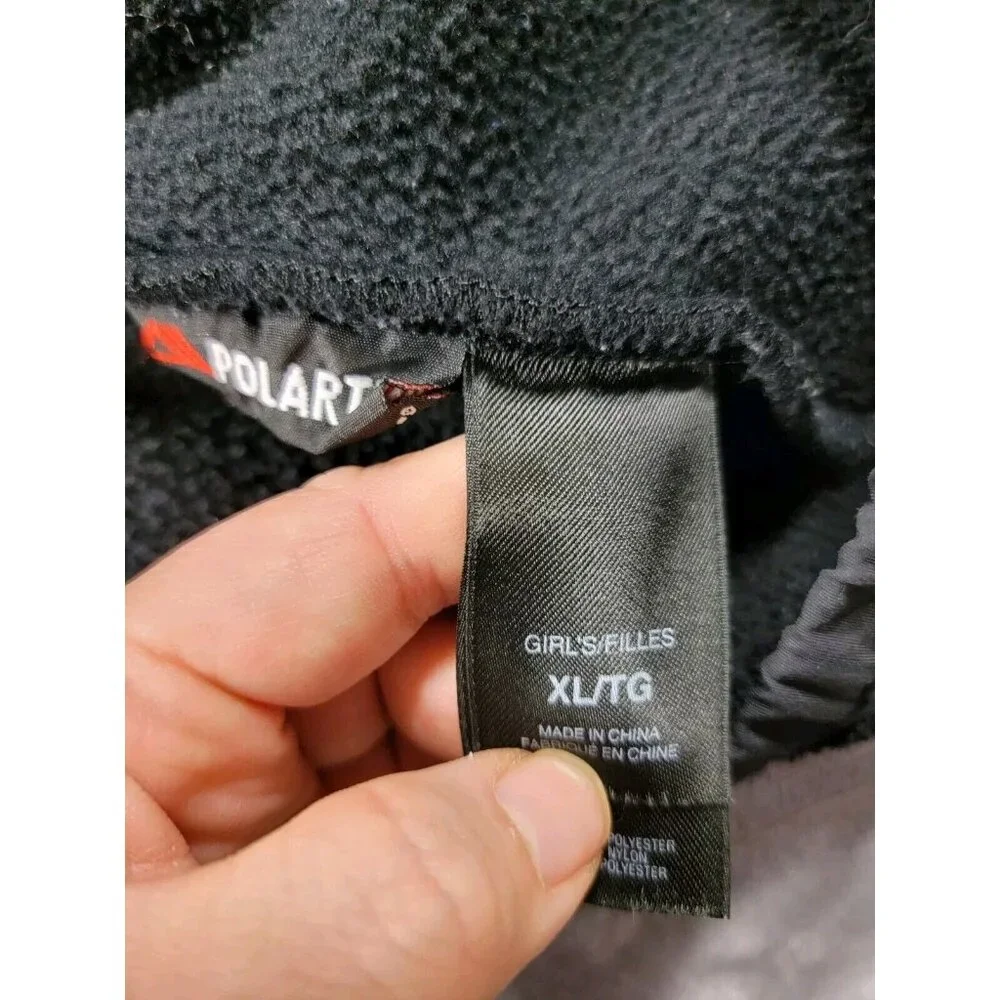 The North Face Jacket Girls XL Black Denali Fleece‎ Full Zip Zippered Pockets